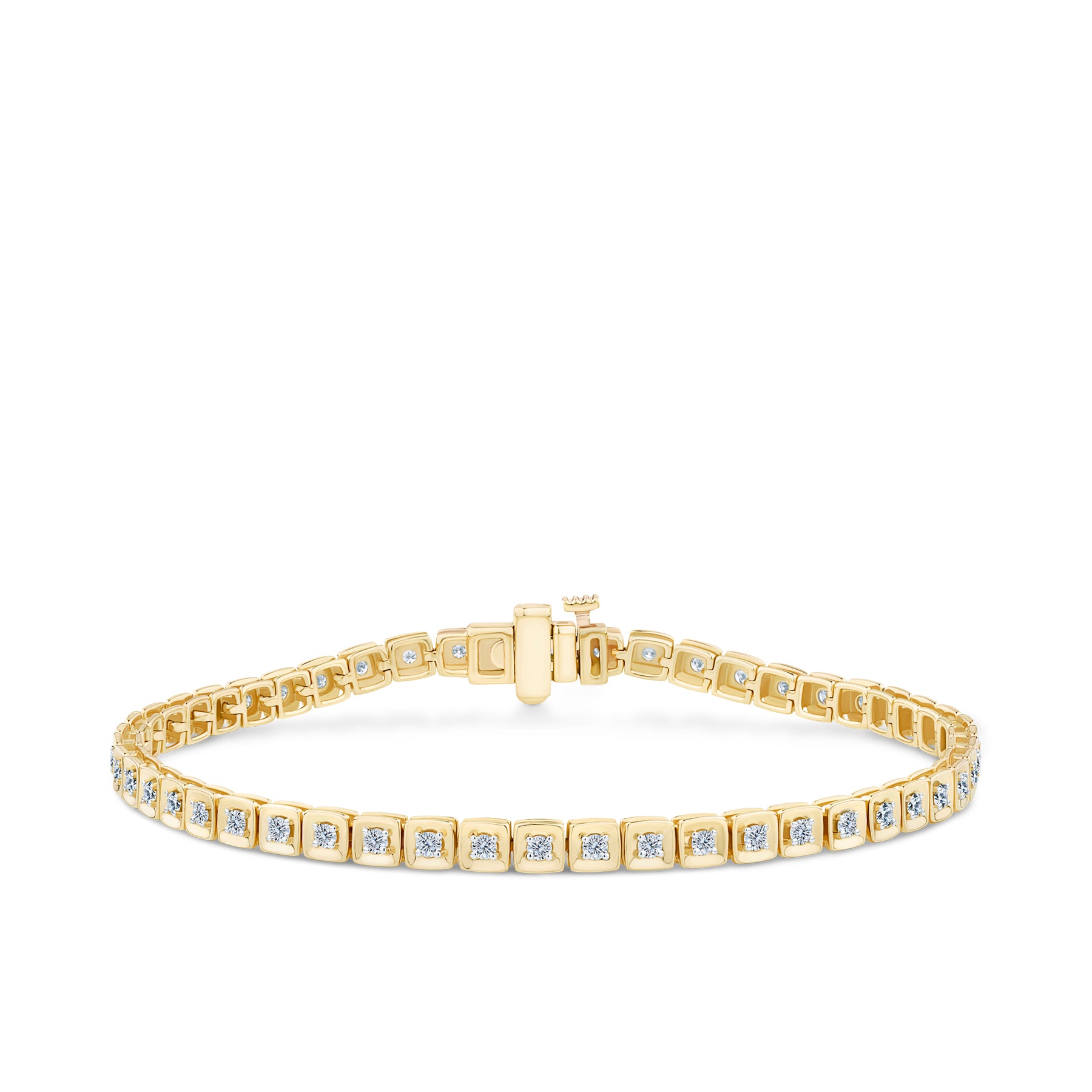 14K Yellow Gold Diamond Tennis Bracelet 65297: buy online in NYC. Best  price at TRAXNYC.